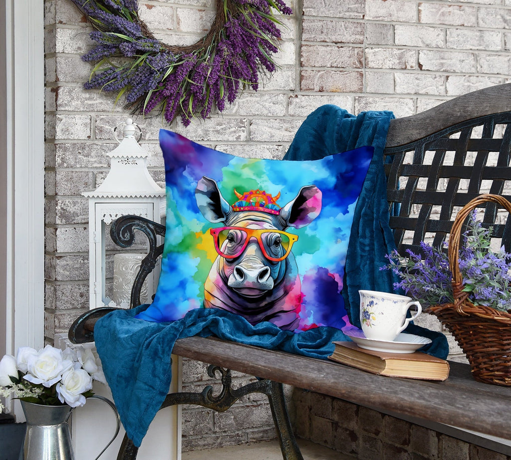 Hippie Animal Rhinoceros Throw Pillow - Crunk’s Collection